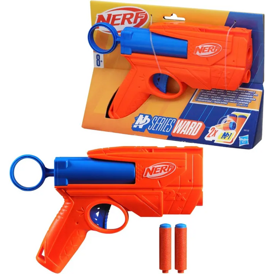 Nerf N Series Ward Blaster Giocattolo per Bambini da 8 Anni, Blu e Arancione