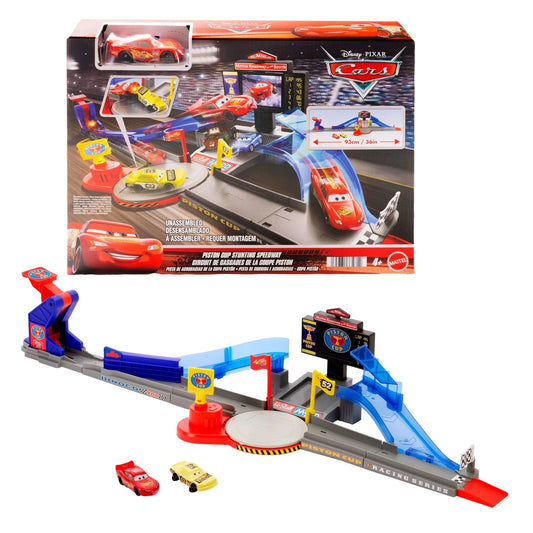 PLAYSET AUTO PISTA CARS PISTON CUP SAETTA MCQUEEN DISNEY PIXAR 91 5 CM GIOCO BAM