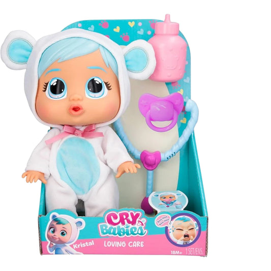Cry Babies Loving Care Kristal, Bambola con 4 Accessori
