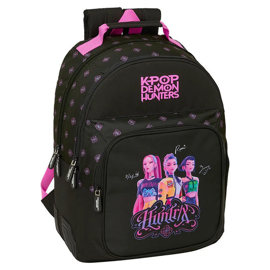 KPOP ZAINO ELEMENTARI GRANDE DOPPI SCOMPARTI NERO