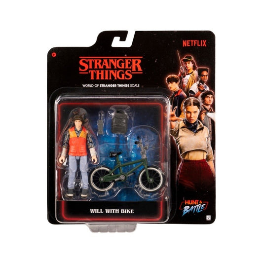 STRANGER THINGS PERSONAGGIO CON BICICLETTA E ACCESSORI 10 CM WILL