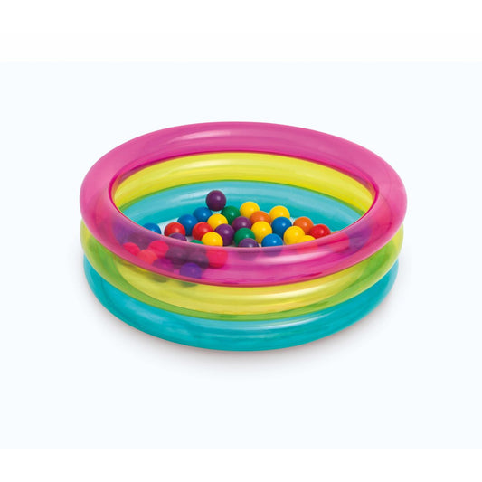 INTEX 48674NP - Piscina Baby 3 Anelli Palline Colorate Cm 86X25